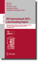 HCI International 2023 – Late Breaking Papers