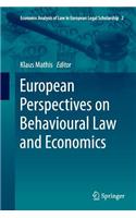 European Perspectives on Behavioural Law and Economics