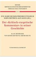 Der Kritisch-Exegetische Kommentar in Seiner Geschichte