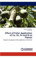 Effect of Foliar Application of Ca, Zn, Fe and B on Papaya