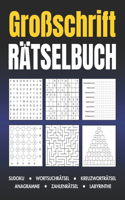 Großschrift Rätselbuch: Sudoku, Wortsuchrätsel, Kreuzworträtsel, Anagramme, Zahlenrätsel, Labyrinthe: 120 Großdruck Rätsel von Leicht bis Schwer