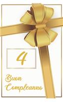 4. Buon Compleanno: Libro per gli ospiti -120 Pagine - Regalo per il compleanno - Taccuino