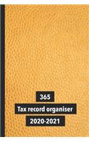 365 tax record organiser 2020-2021