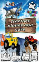 Trucks- Planes and Cars Coloring Book: Toddler Coloring Books, Boys And Girls Ages 2-4 4-6 Diggers, Trucks, Tractors, Cars, And Many More Big Vehicles For KIDS