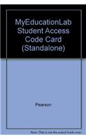 MyEducationLab Student Access Code Card (standalone)