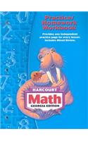 Georgia Harcourt Math: Practice/Homework Workbook, Grade 3