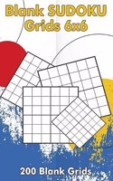 Blank Sudoku Grids 6x6, 200 Blank Grids