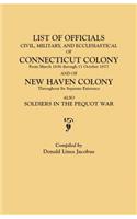 List of Officials, Civil, Military, and Ecclesiastical, of Connecticut Colony from March 1636 Through 11 October 1677 and of New Haven Colony Througho