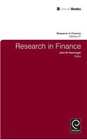 Research in Finance, Volume 27