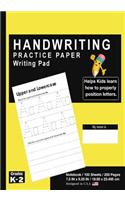 Handwriting Practice Paper Writing Pad: Solid Yellow - Kids Primary Journal Writing Tablet Notebook - For Learning Upper & Lowercase Alphabet ABC's - For Home & School [Classic]