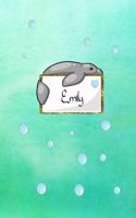 Emily: Kawaii Manatee (Teddy Bear of the Sea) personalized notebook. Lined paper with Manatee companions