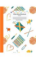 Wide Ruled Notebook Crochet Composition Book