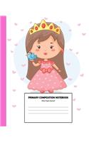 Primary Composition Notebook Story Paper Journal: Elementary School Exercise Notebook Kids Composition Journals with Picture Space and Dashed Midline Grades K-2