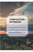 Composition Notebook: Composition Book, Landscape Journal, Diary, College Ruled, Lined,110 pages (school notebooks)