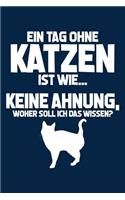 Tag Ohne Katzen? Unmöglich!: Notizbuch / Notizheft Für Katzenliebhaber Katzenliebhaber-In Katzenfreund-In Crazy Cat Lady A5 (6x9in) Liniert Mit Linien