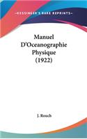 Manuel D'Oceanographie Physique (1922)