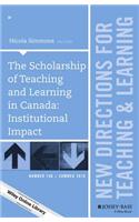 The Scholarship of Teaching and Learning in Canada: Institutional Impact