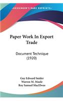 Paper Work In Export Trade