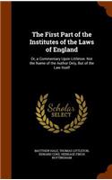 First Part of the Institutes of the Laws of England