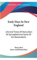 Early Days In New England