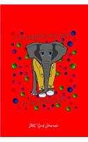 Dot Grid Journal: Grooved My Way Elephant Cute Cool 100th Days Of School Gift - Red Dotted Bullet Notebook - Diary, Planner, Gratitude, Writing, Goal, Log Journal - 6