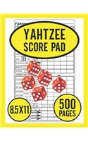 Yahtzee Score Pad