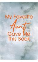 My Favorite Aunt Gave me this book