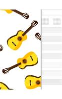 Guitar Tab Notebook: 6 String Chord and Tablature Staff Music Paper, Flamenco Guitar Cover