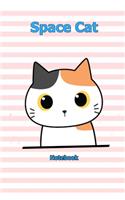 Space Cat: Notebook 6 x 9 inch With 120 Lined pages