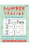 Number Tracing - My First Math Activity Book: Learn to Trace, Count, Add and Subtract Numbers 1-20 - Preschool and Kindergarten Workbook - Learning to Write for Preschoolers (Preschool Workbooks