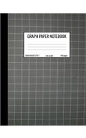 Graph Paper Notebook: Quad Ruled 5 Squares Per Inch Notebook for Students, Math and Science Composition Notebook - Grey Black Graph Paper Cover