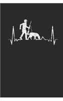 Hunting Dog Heartbeat: Hunting Dogs Notebook, Dotted Bullet (6" x 9" - 120 pages) Animal Themed Notebook for Daily Journal, Diary, and Gift