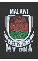 Malawi It's In My DNA: Malawian Thumbprint Flag Diary Planner Notebook Journal 6x9 Personalized Customized Gift For Patriotic Malawian With there Heritage And Roots From M