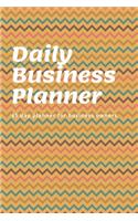 Daily Business Planner: 45 day planner for small business owners - gold chevron cover 6x9in