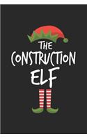 Funny Construction Elf Christmas Notebook Gift: Lined Notebook / Journal Gift, 120 Pages, 6x9, Soft Cover, Matte Finish