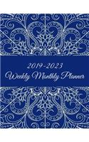 2019-2023 Weekly Monthly Planner: Mandala Blue Color, 8.5" x 11" Five Year 2019-2023 Calendar Planner, Monthly Calendar Schedule Organizer (60 Months Calendar Planner)