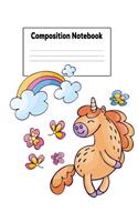 Composition Notebook: Adorable Unicorn College Ruled Lined Pages Book (7.44 X 9.69)