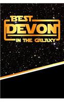 The Best Devon in the Galaxy: Journal Notebook Features 120 Pages of Lined Paper with a Matte Finished Cover. Perfect for Note Taking or Diary Entries.