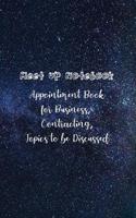 Meet Up Notebook, Appointment Book for Business, Contracting, Topics to Be Discussed