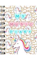 My Music Diary: Blank Sheet Music Composition Notebook: This Is a Faux Ring Style 12 Staves Manuscript Blank Songwriting Diary That Makes a Perfect Composer Gift fo