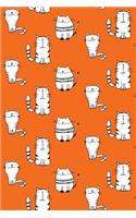 Bullet Journal Notebook for Cat Lovers Sketchy Cats Pattern 7: 112 Page Numbered Dot Grid Bullet Journal with Index Pages and Key Pages in Portable 6 X 9 Size.