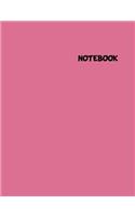 Notebook: Unlined Notebook - Large (8.5 X 11 Inches) - Blank Notebook - Sketch Book - 100 Pages - Pale Violet Red Glossy Cover