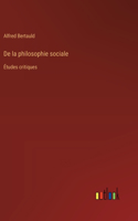 De la philosophie sociale