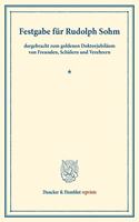 Festgabe Fur Rudolph Sohm