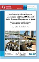 Modern and Traditional Methods of Water Resource Management in Africa. Water Perspectives in Emerging Countries. May 5-9, 2019 - Durban, South Africa