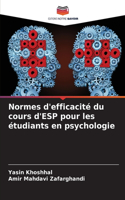 Normes d'efficacité du cours d'ESP pour les étudiants en psychologie