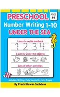 Preschool Number Writing 1 - 10, Under The sea