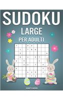 Sudoku Large per Adulti: 200 Sudoku per Adulti Livello Facile, Medio, Difficile ed Esperto con Soluzioni - Large Edizione di Pasqua