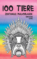 Zentangle Malvorlagen - Einfaches Level - 100 Tiere