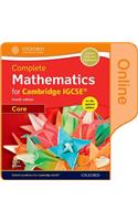 Complete Mathematics for Cambridge Igcserg Online Student Book (Core)